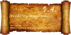 Vozáry Angelina névjegykártya